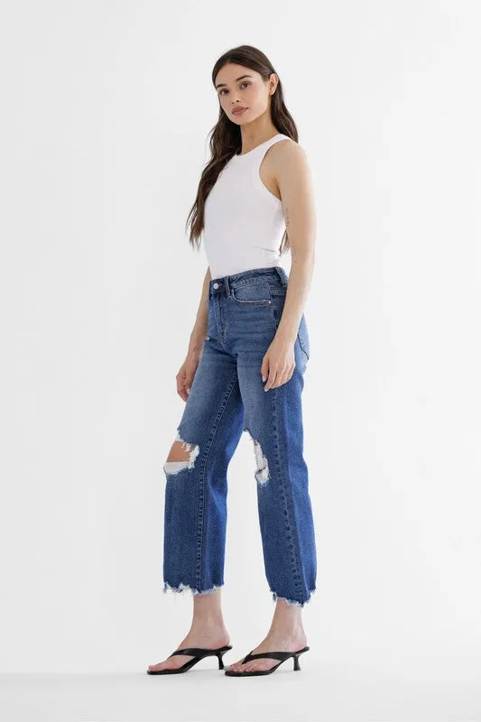 90s Vintage Crop Flare Jeans