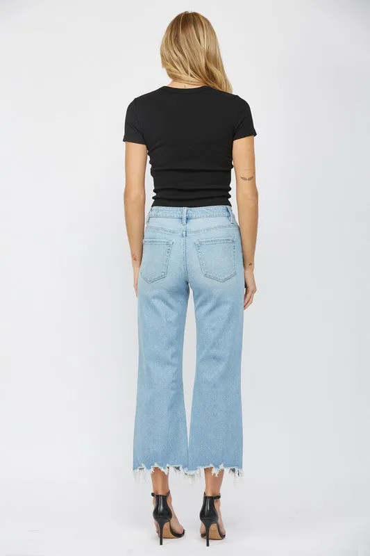 90s Vintage Crop Flare Jeans