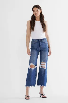 90s Vintage Crop Flare Jeans