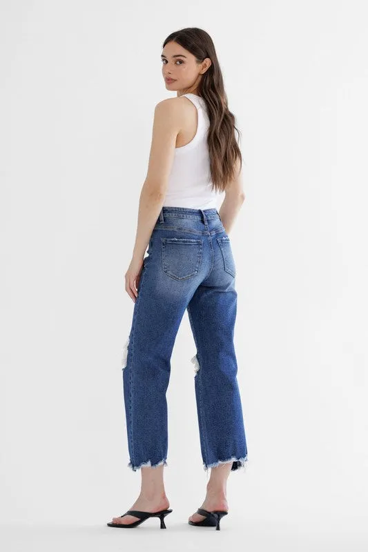90s Vintage Crop Flare Jeans