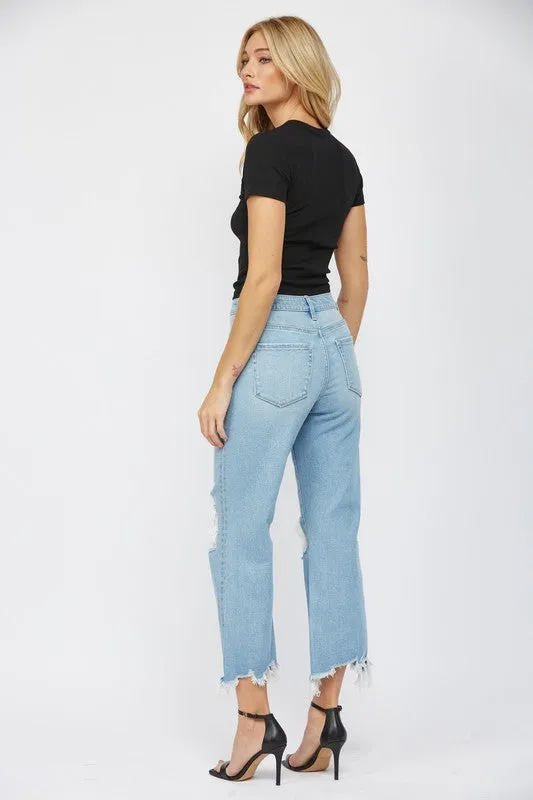 90s Vintage Crop Flare Jeans