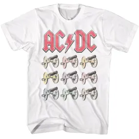 AC/DC - AC/DC Multi Color Cannons T-Shirt
