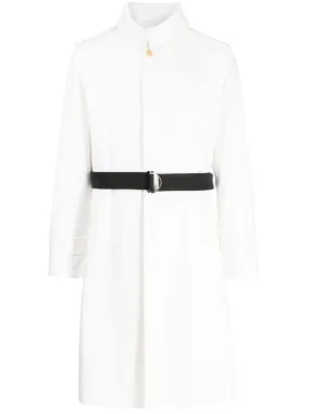 ALEXANDER MCQUEEN Illustration Trench Coat White Black