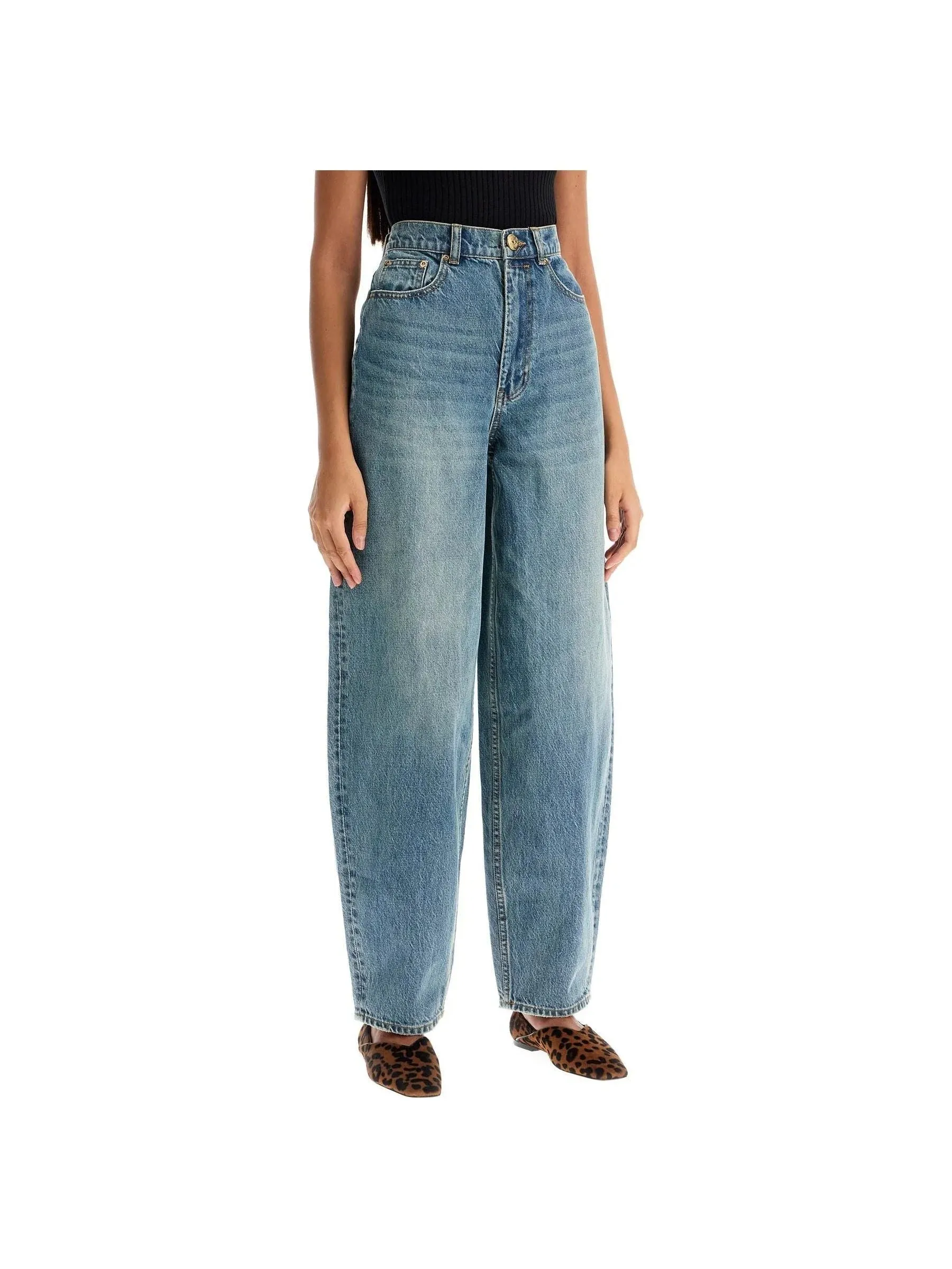 Barrel Jeans Denim Trousers