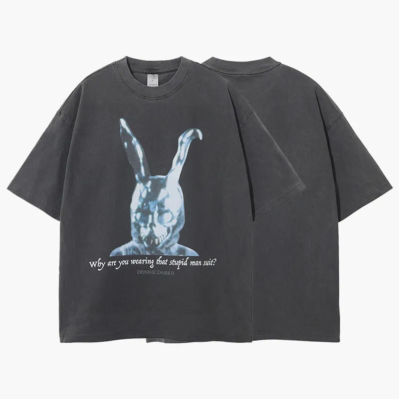 benpaolv Donnie Darko Rabbit T-Shirt Gloomy Aesthetic Fashion
