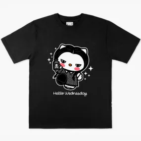 benpaolv Hello Kitty Wednesday Addams T-Shirt Funny Aesthetic