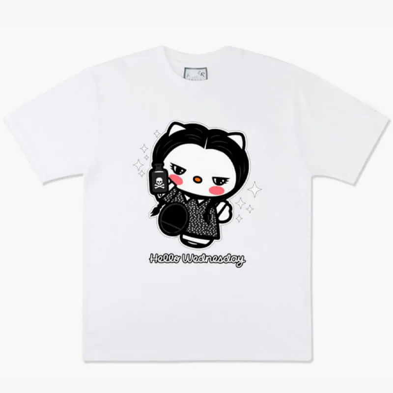 benpaolv Hello Kitty Wednesday Addams T-Shirt Funny Aesthetic