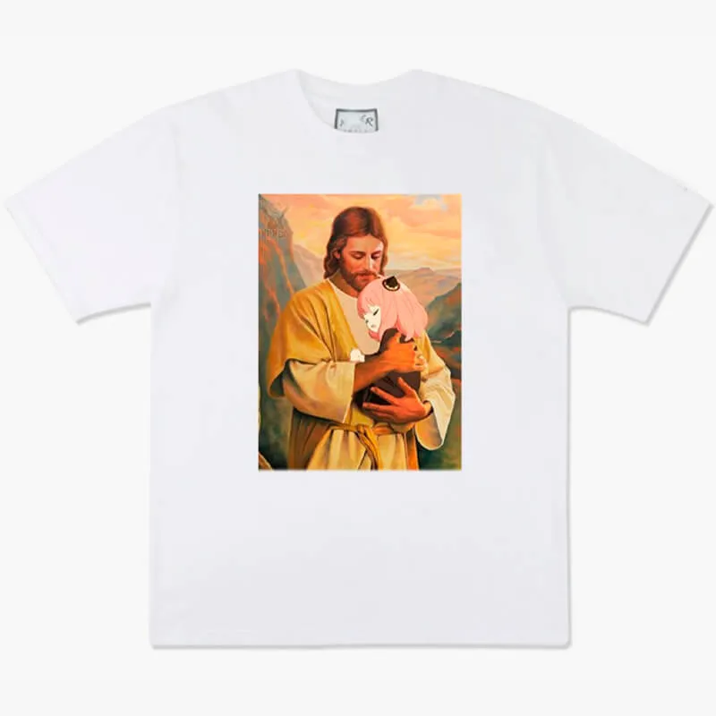 benpaolv Jesus Hugs Ania Forger Anime Aesthetic T-Shirt