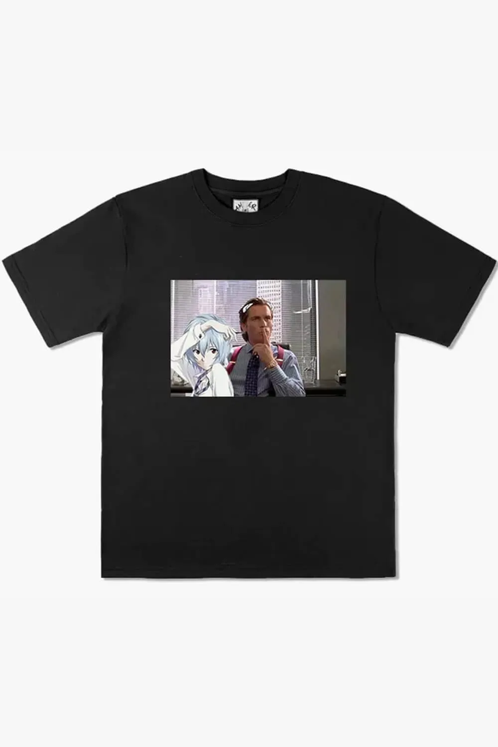 benpaolv Rei Ayanami and Patrick Bateman Anime T-Shirt American Psycho