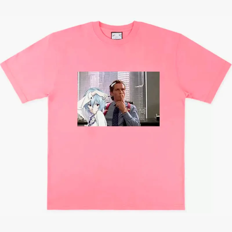 benpaolv Rei Ayanami and Patrick Bateman Anime T-Shirt American Psycho