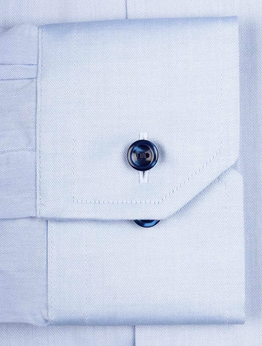Blue Signature Twill Navy Details Contemporary Fit Shirt