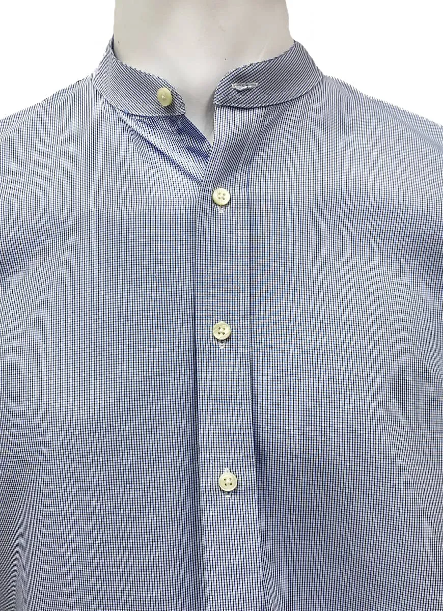 Blue/Black Checks Charlie Cotton Casual Shirt
