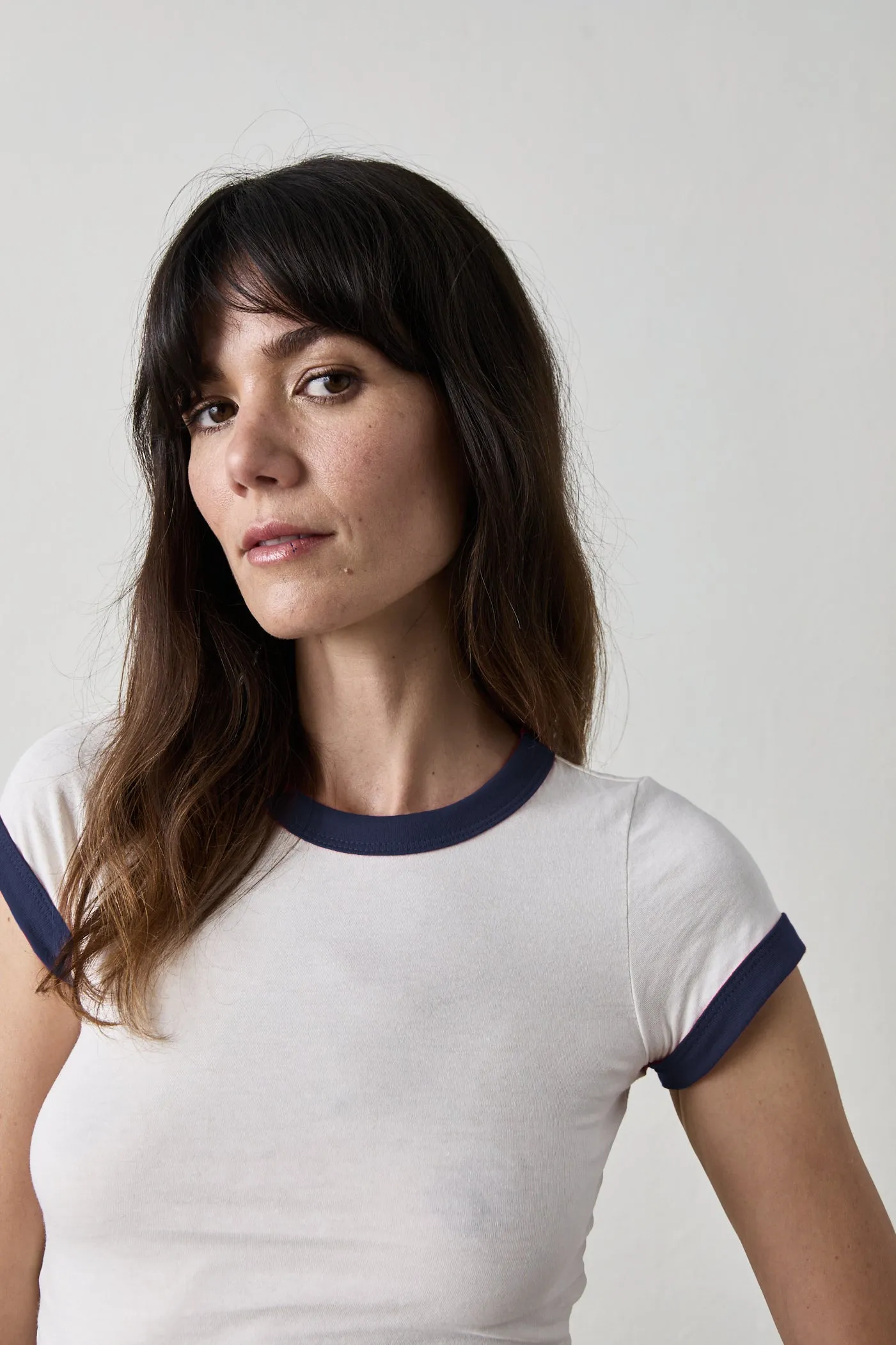 Bodhi Shrunken Ringer Tee Shirt | Navy