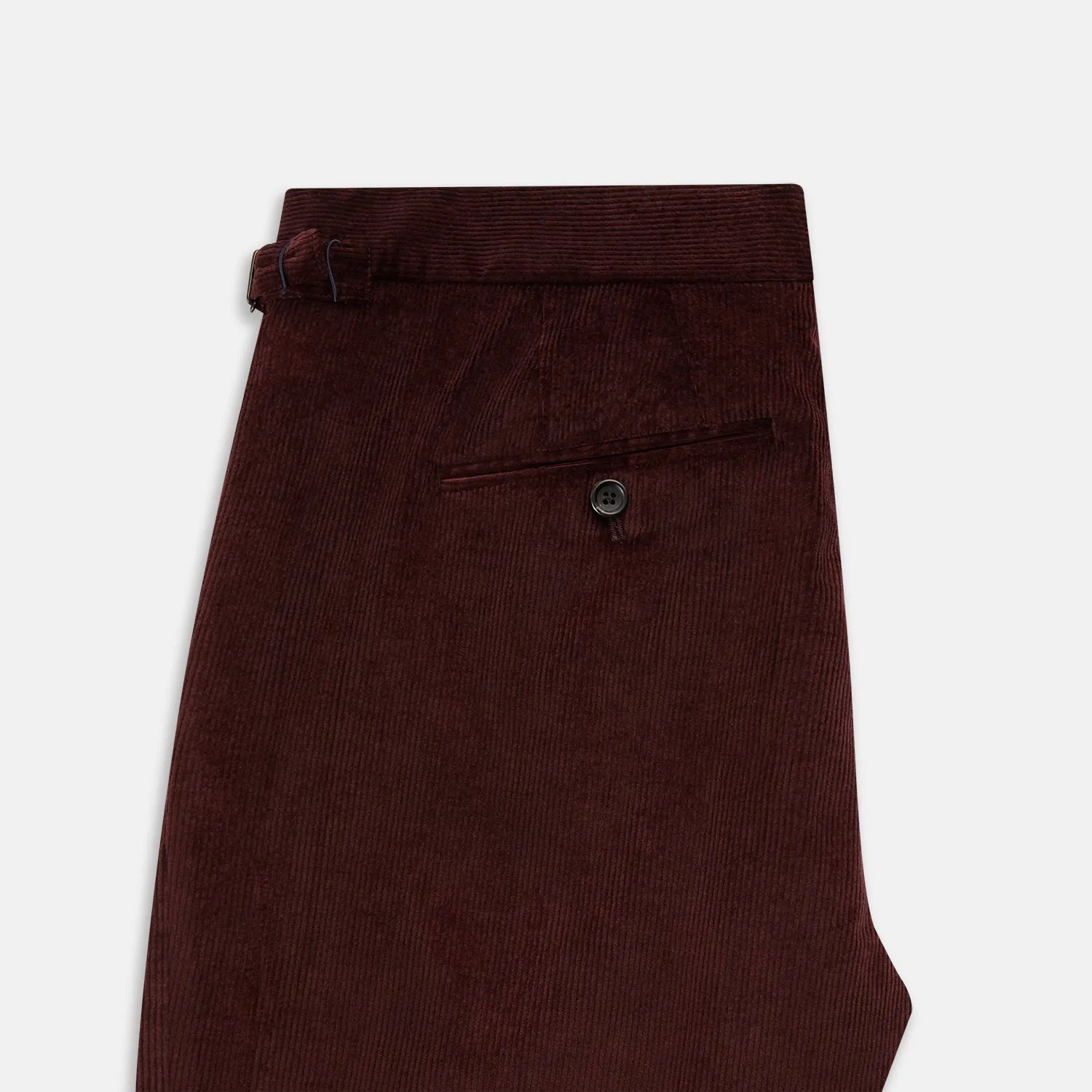 Burgundy Corduroy Henry Trousers