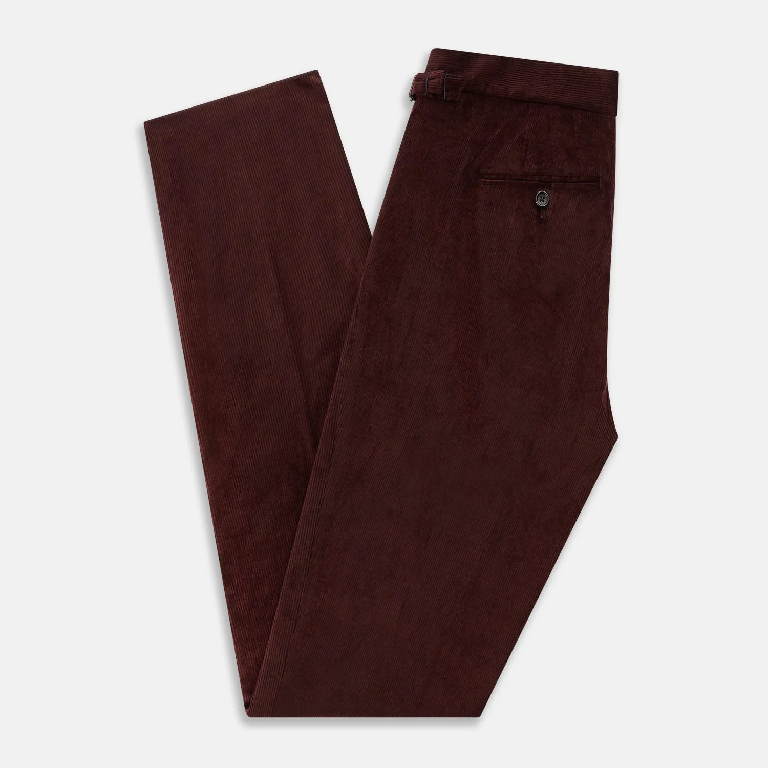 Burgundy Corduroy Henry Trousers
