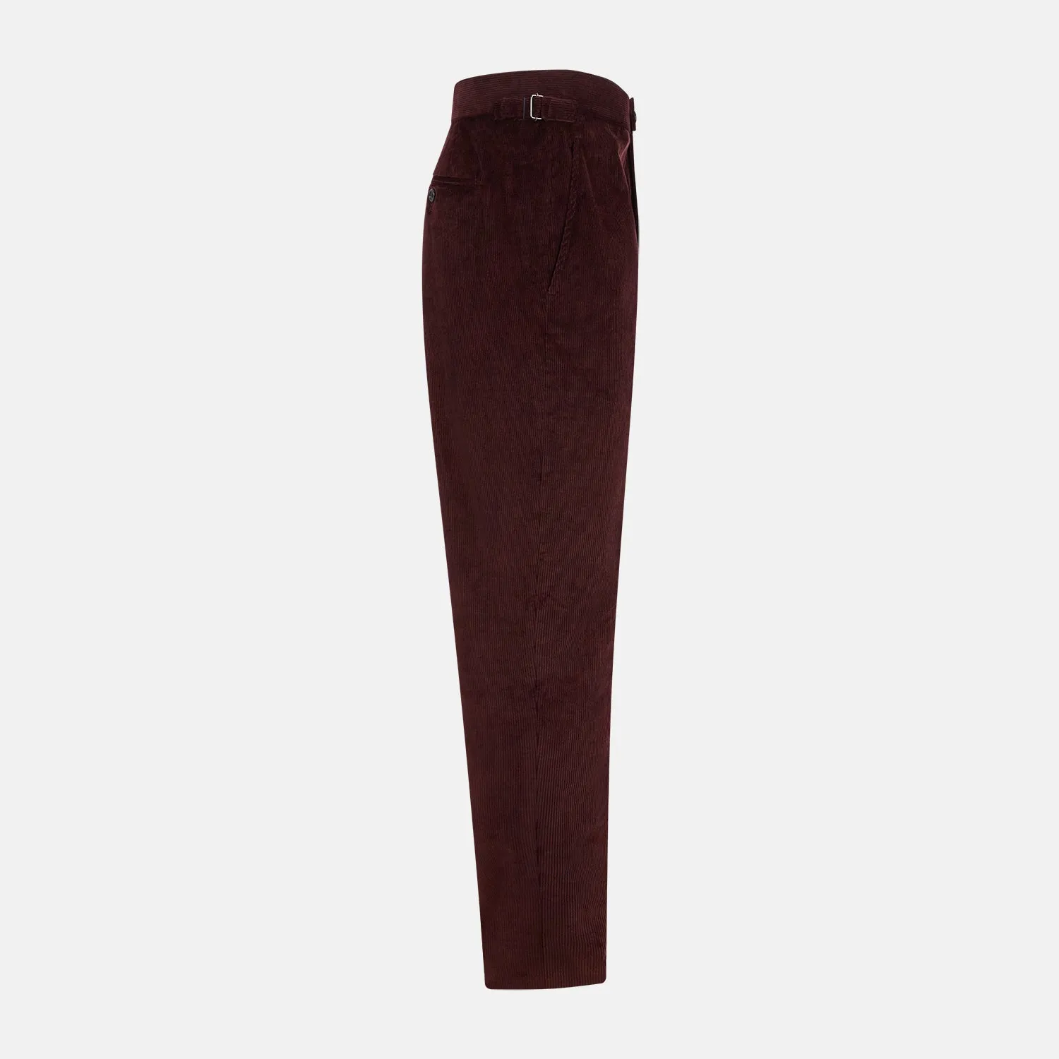 Burgundy Corduroy Henry Trousers