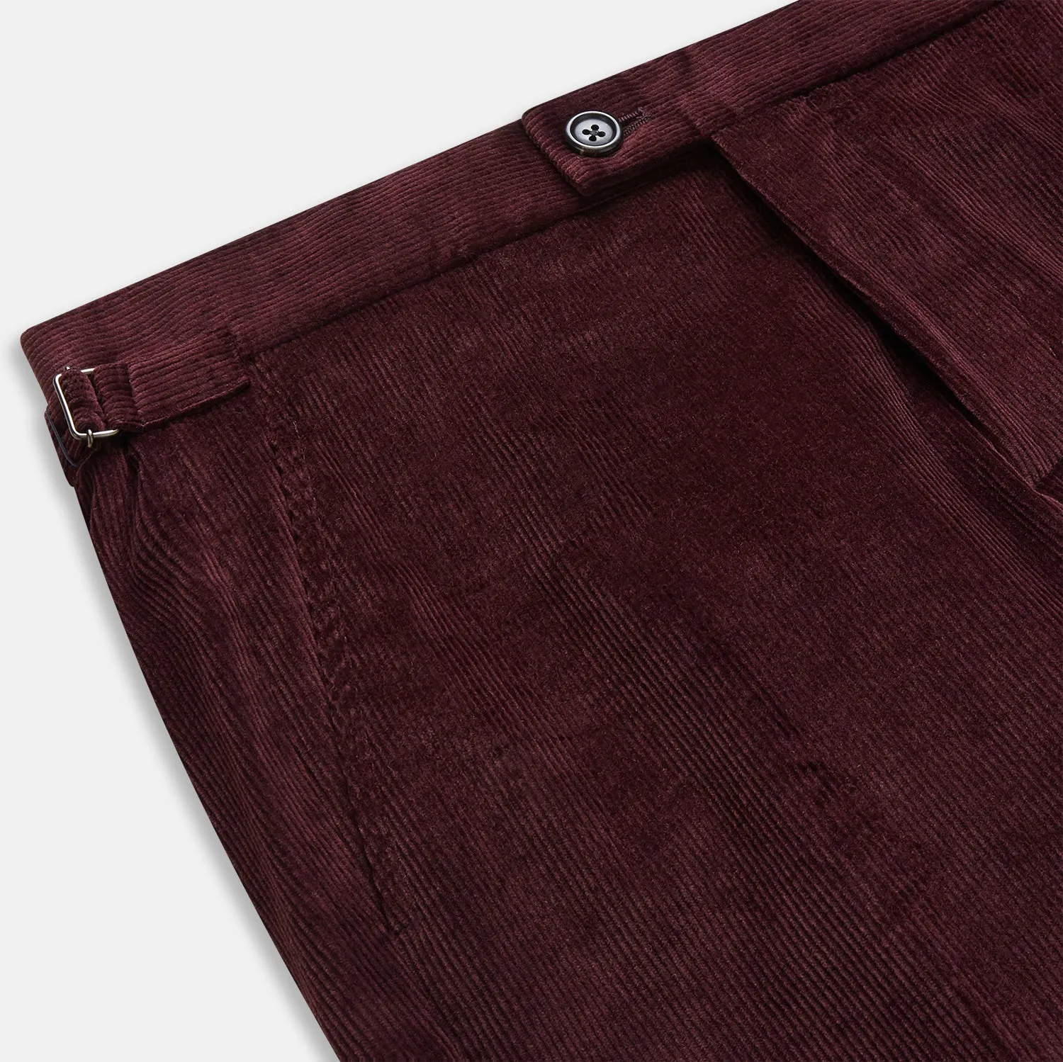 Burgundy Corduroy Henry Trousers