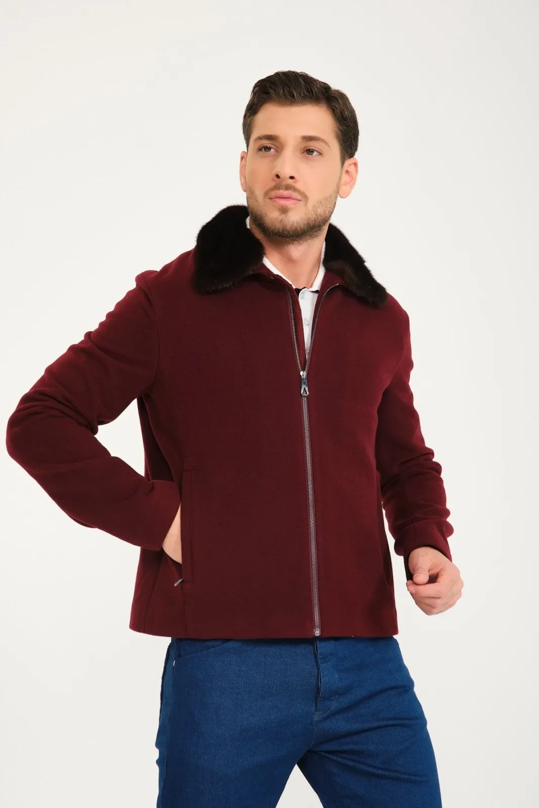 Burgundy Wool Jacket