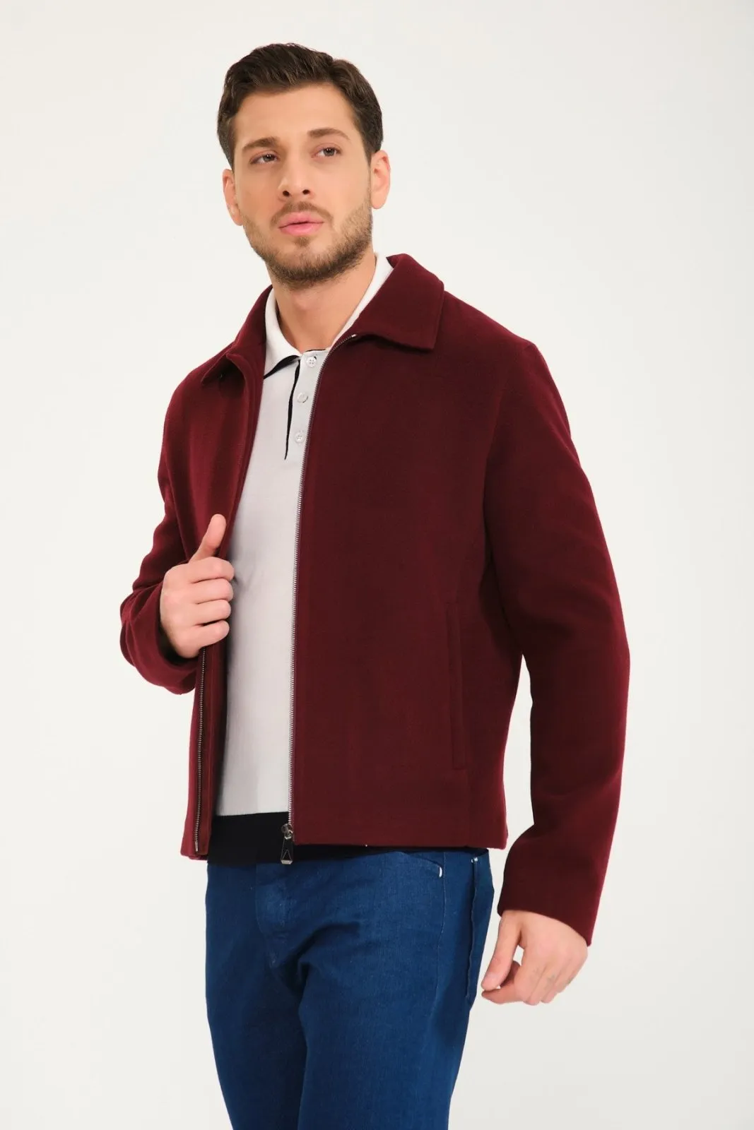 Burgundy Wool Jacket