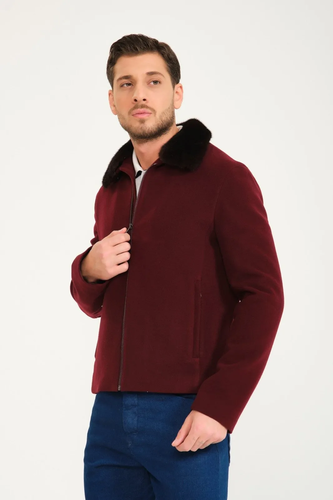 Burgundy Wool Jacket