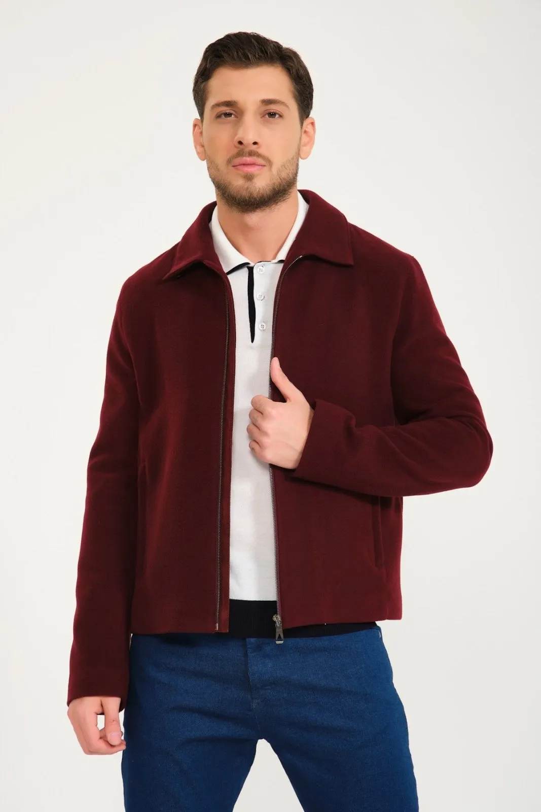 Burgundy Wool Jacket