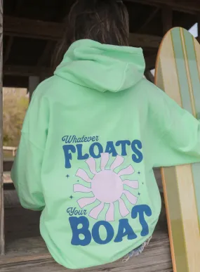 charlie southern: whatever floats your boat hoodie (front   back)