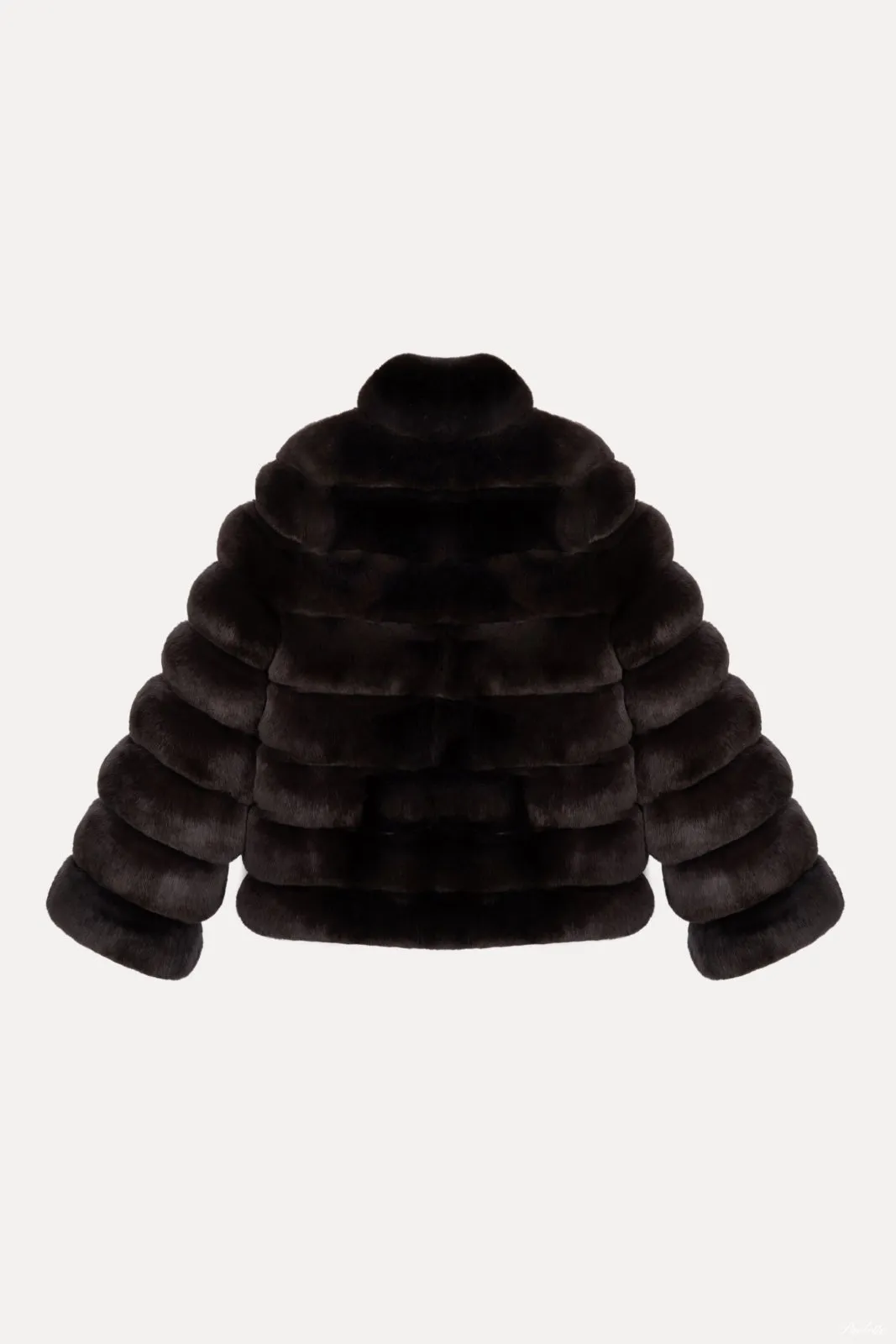 Chocolate Brown Chinchilla Fur Jacket