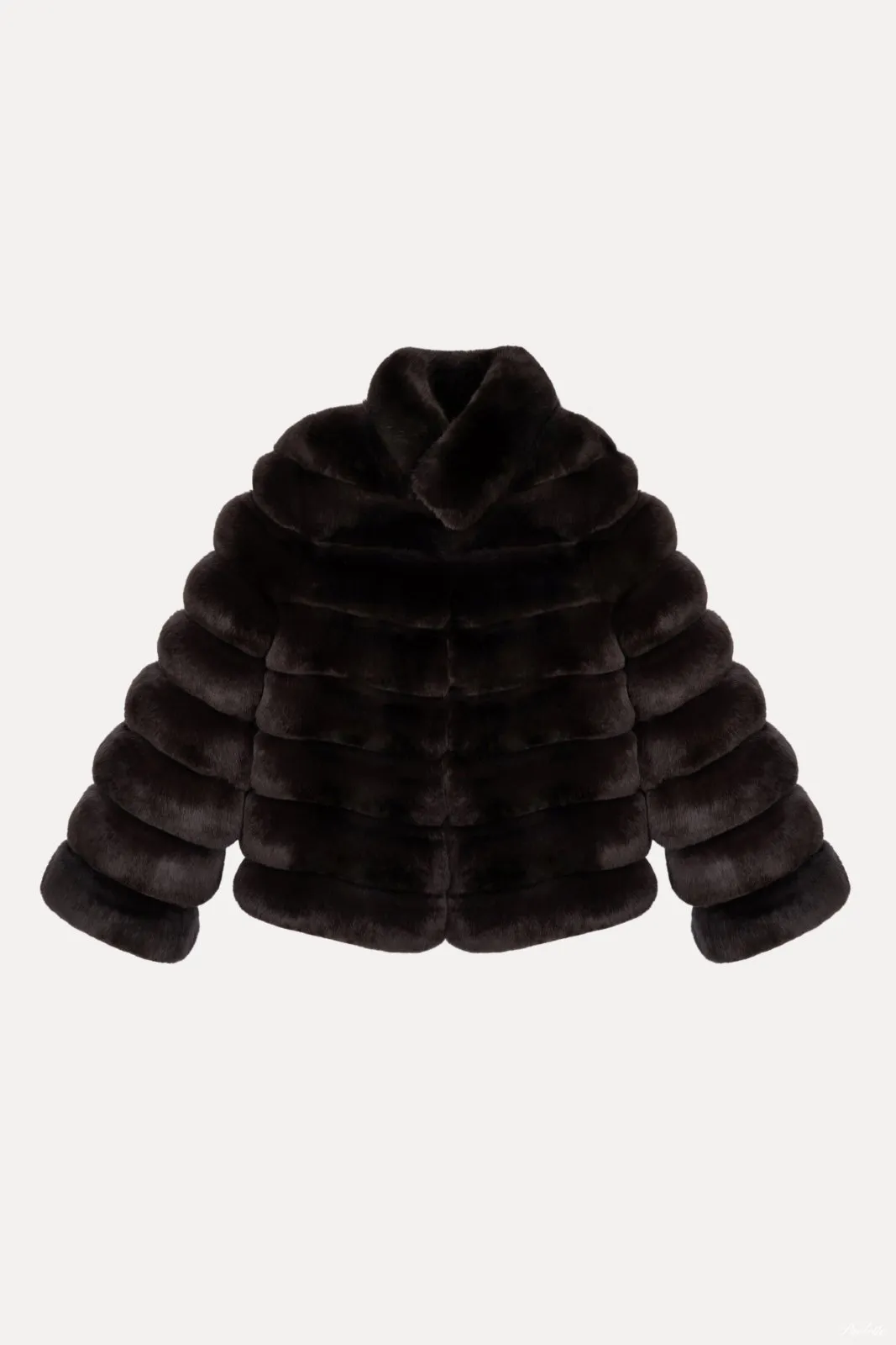 Chocolate Brown Chinchilla Fur Jacket