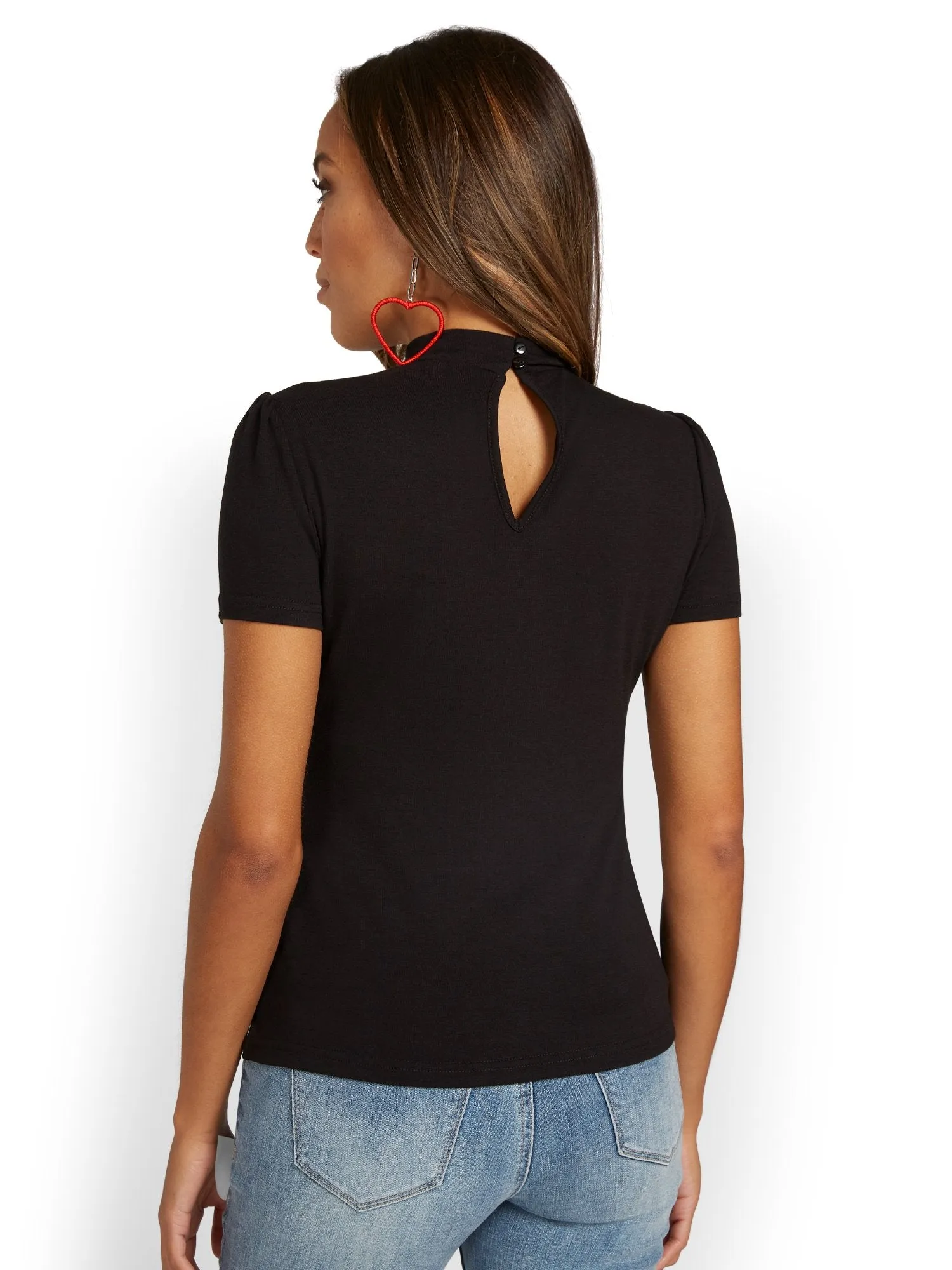 Corset Cut-Out Knit Top