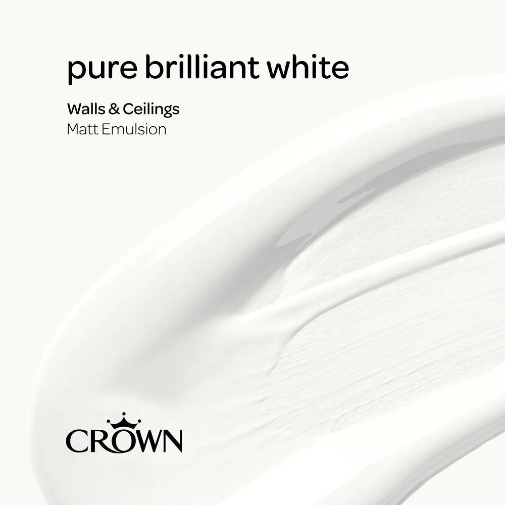 Crown Walls & Ceilings Matt Emulsion Paint | Brilliant White