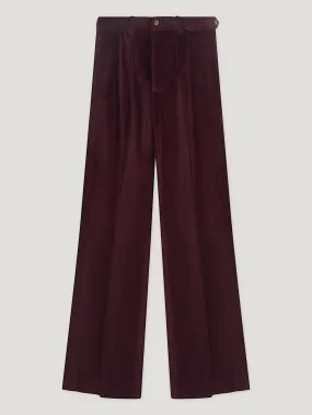 Deep Claret Slouchy Trousers