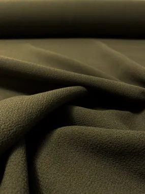 Double-Faced Wool Crepe - Dark Olive Green