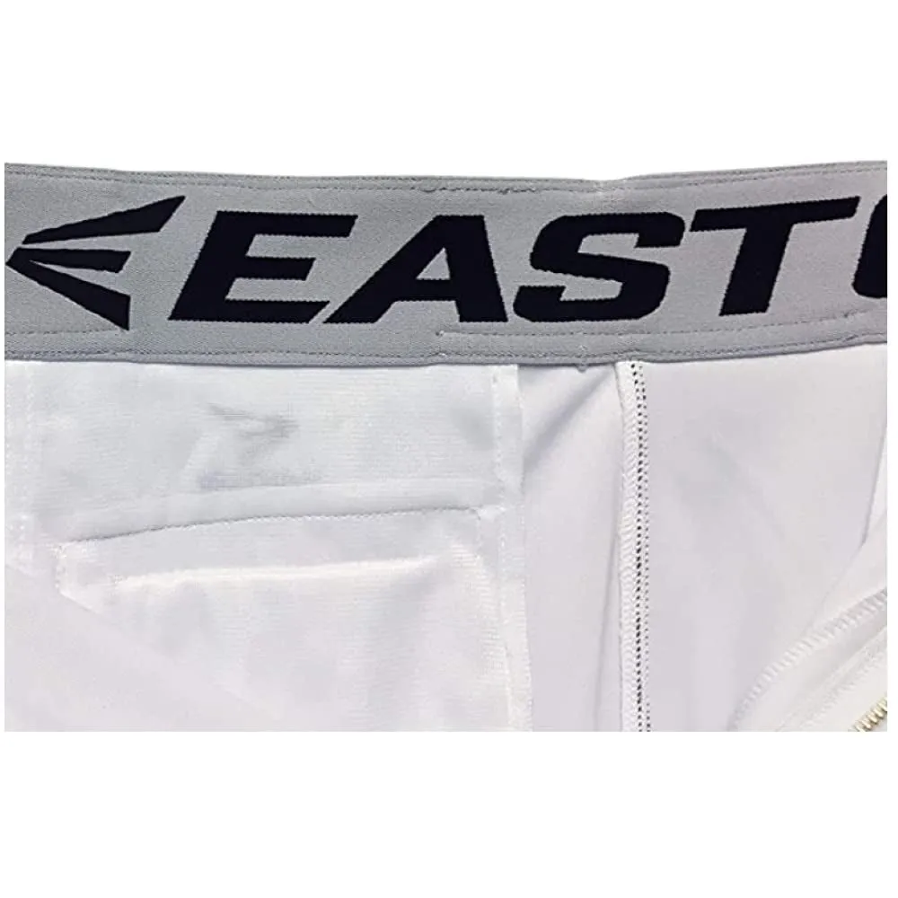 Easton Adult Men's Mako II Baseball Pants Full Length Relaxed Fit (White/Navy)