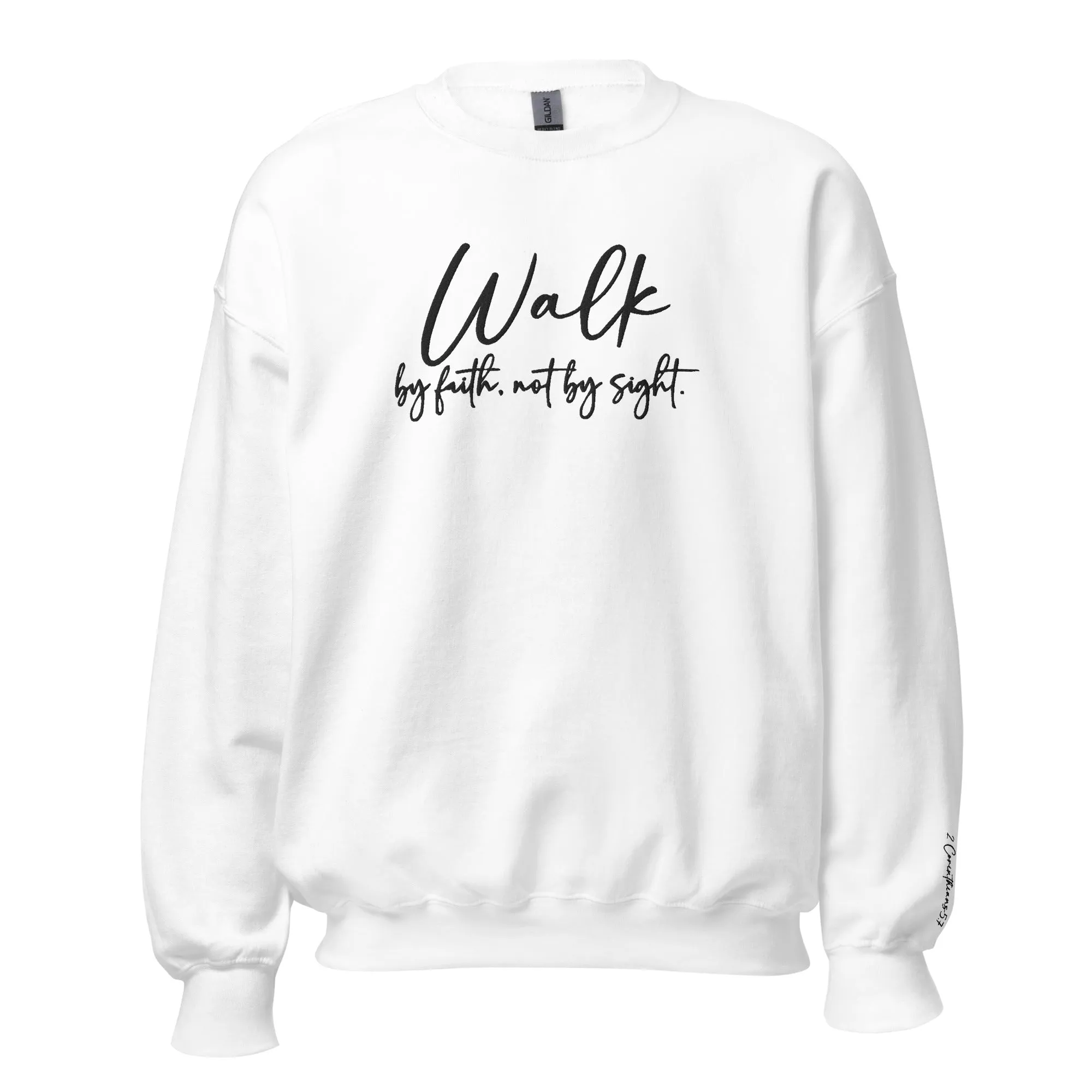 Embroidered Walk By Faith Sweatshirt