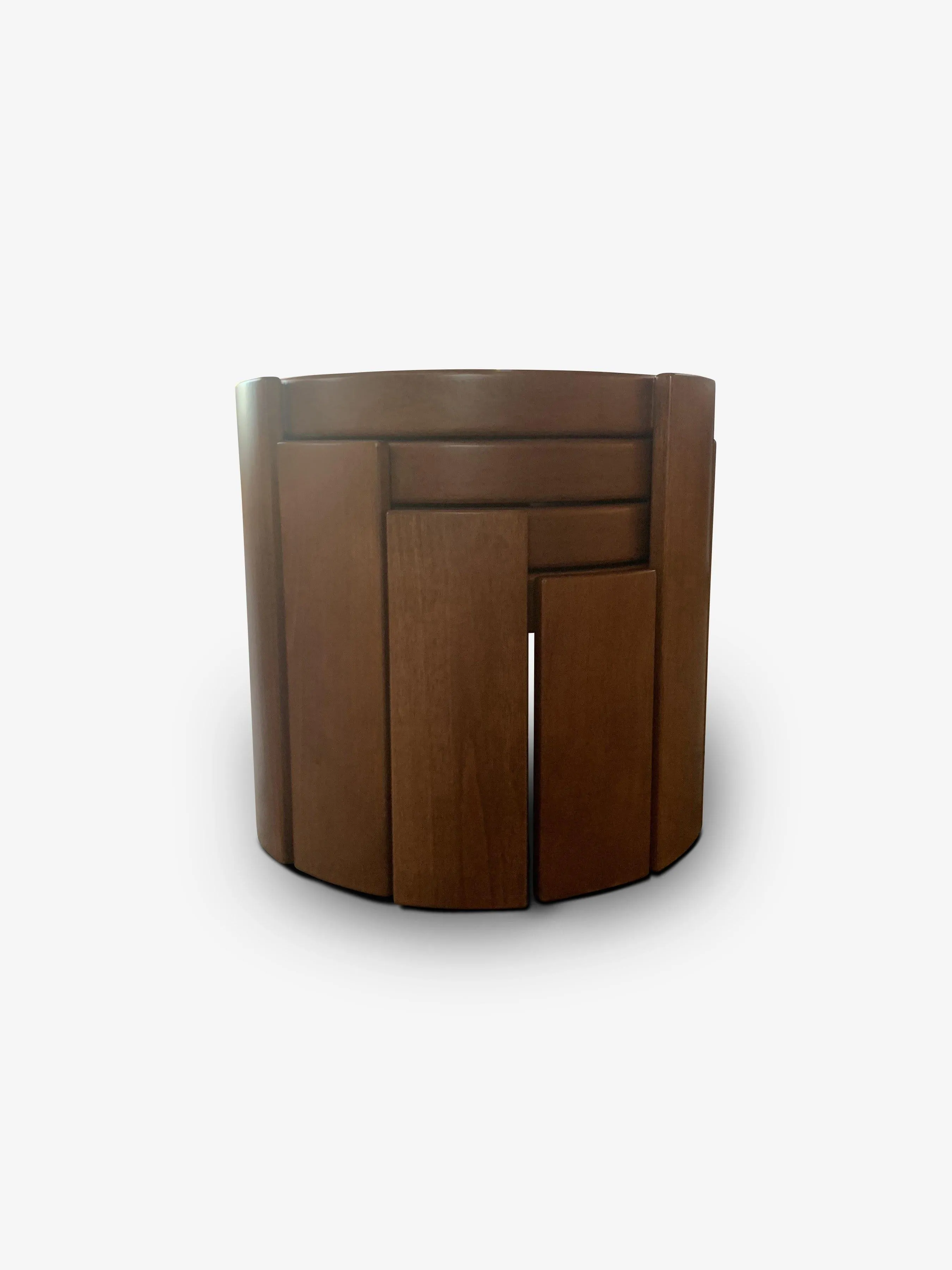 Gianfranco Frattini Nest of Four Low Tables in Beechwood Stained Walnut by Cassina