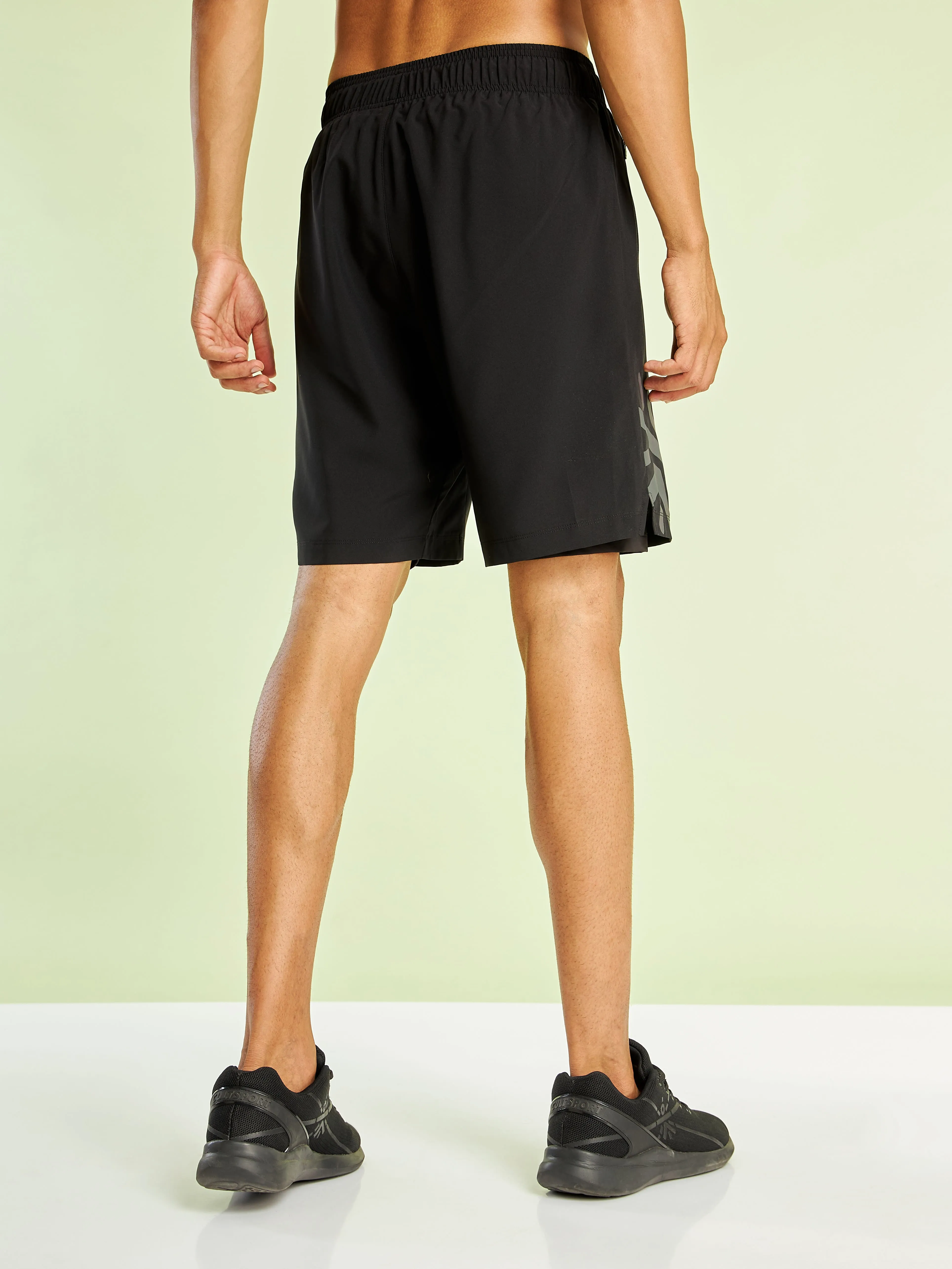 Graphic Running Shorts with Inner Tights