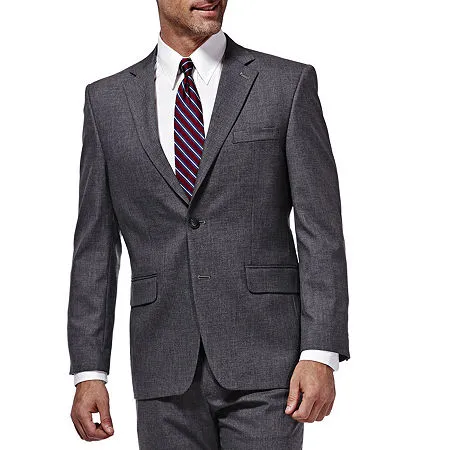 Haggar Mens Regular fit Suit Jacket Blazer 40 R Grey Solid