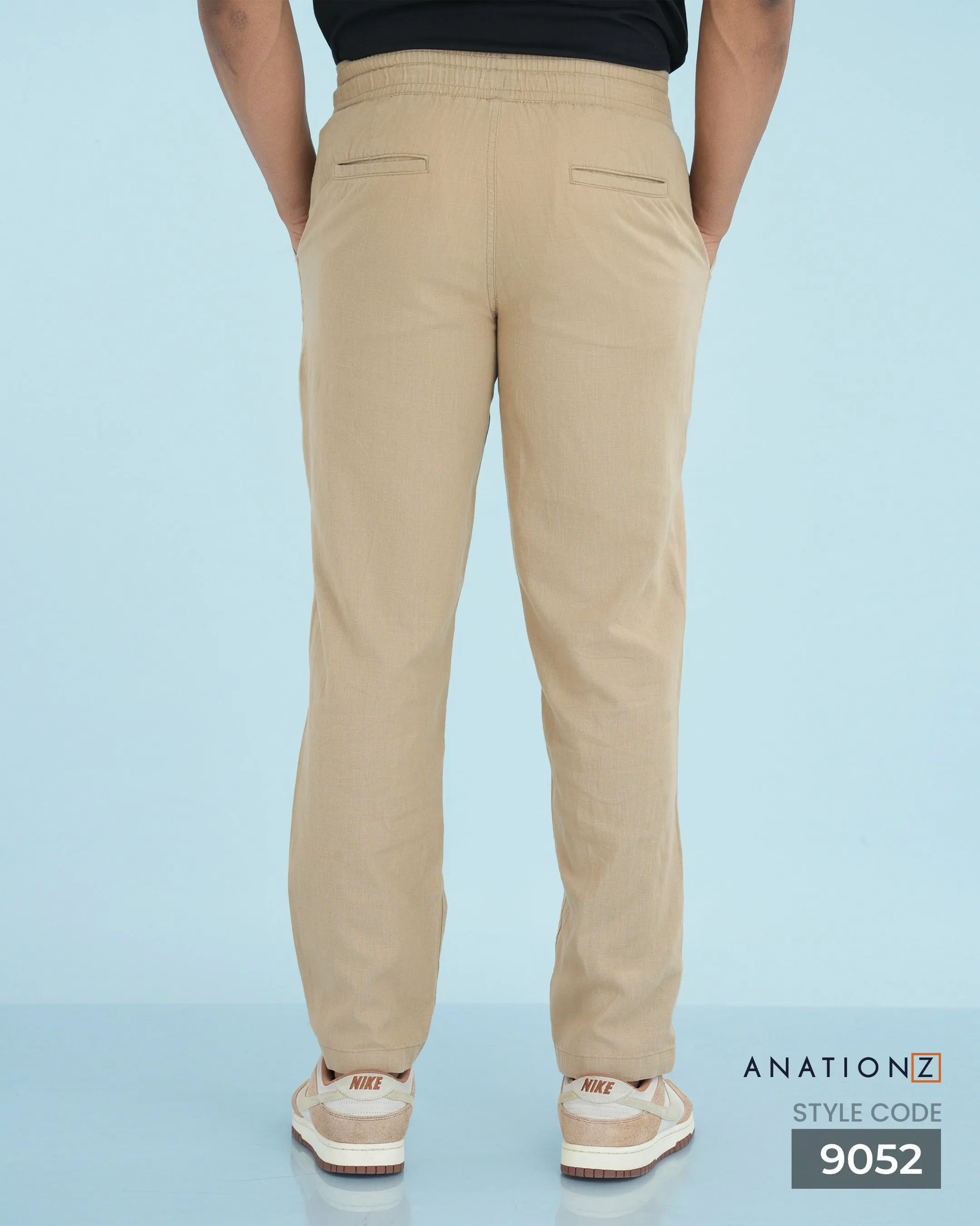 Heritage Linen Cotton Relaxed Pant - Beige