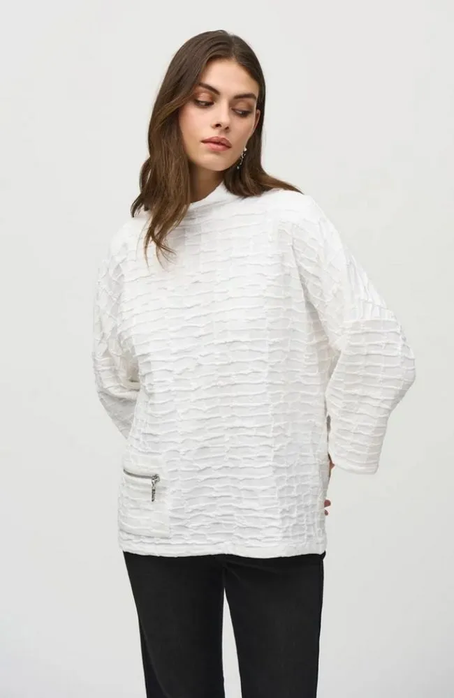 Jacquard Sweater Knit Boxy Top