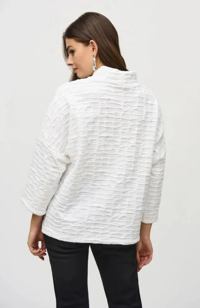 Jacquard Sweater Knit Boxy Top