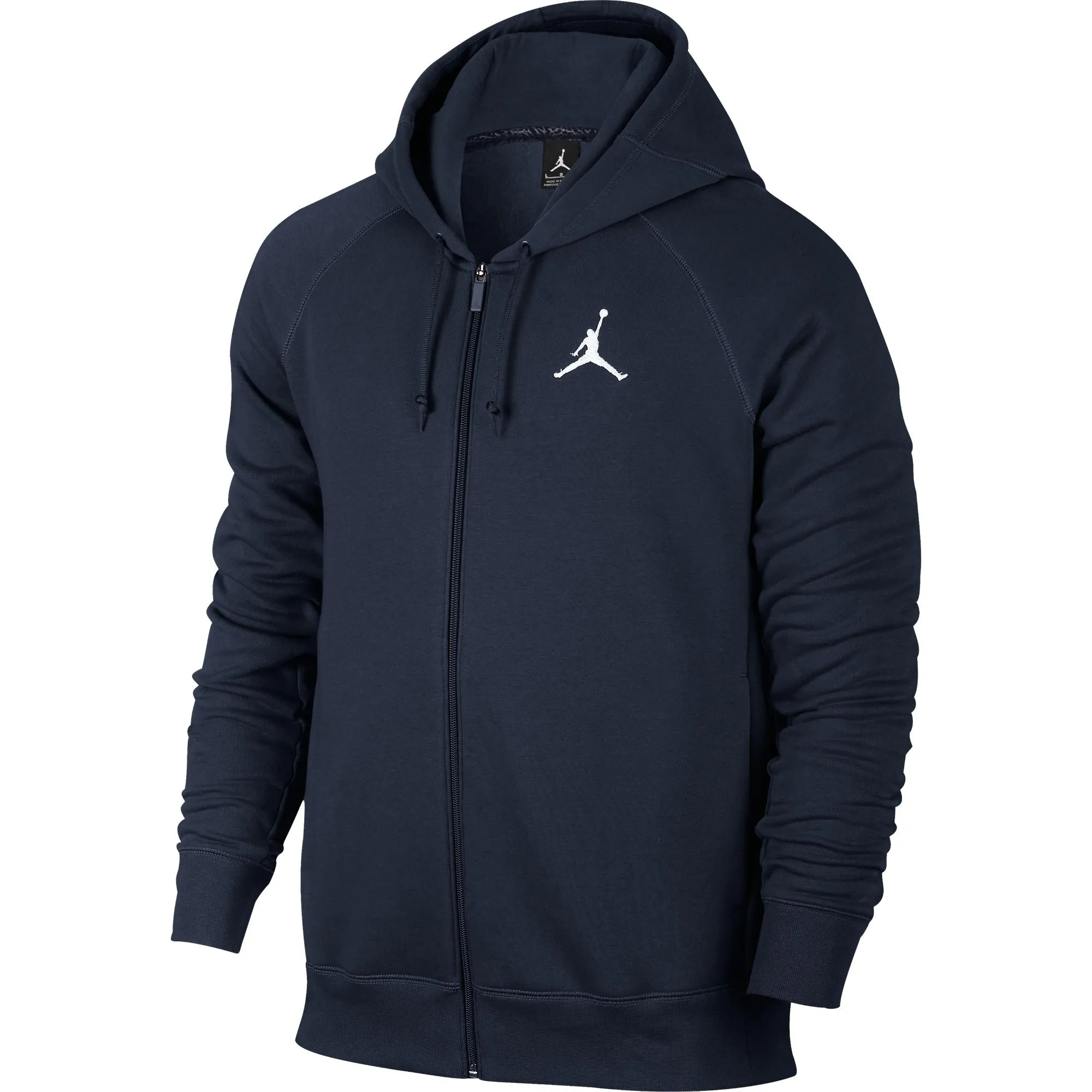 Jordan Flight Fleece Men's Full Zip Hoodie Obsidian Blue/White