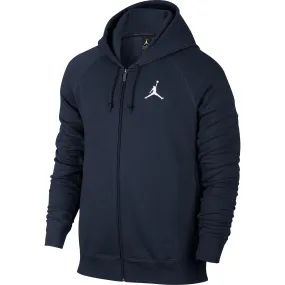 Jordan Flight Fleece Men's Full Zip Hoodie Obsidian Blue/White