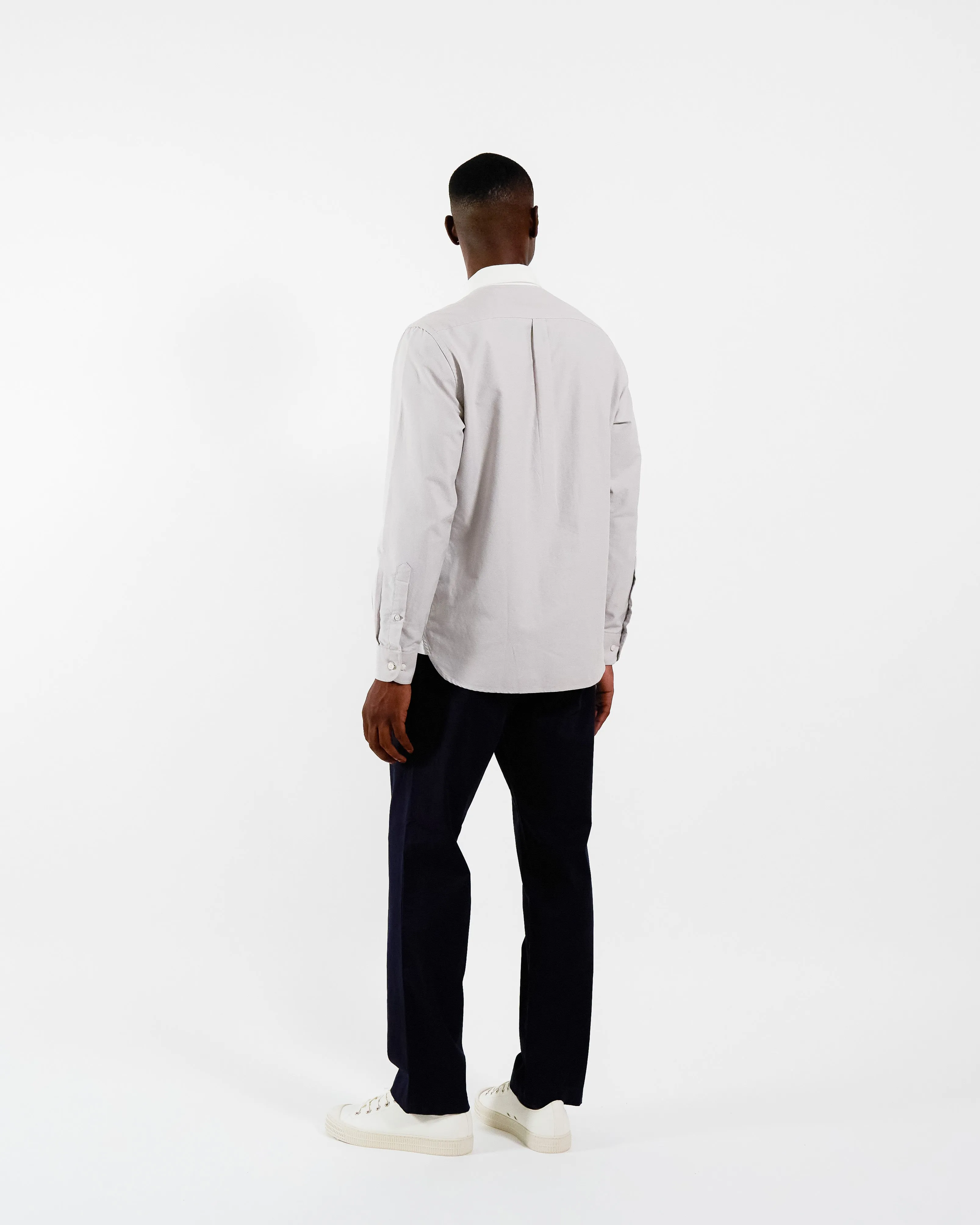 'Le Original' Grey Contrast Collar Oxford Shirt