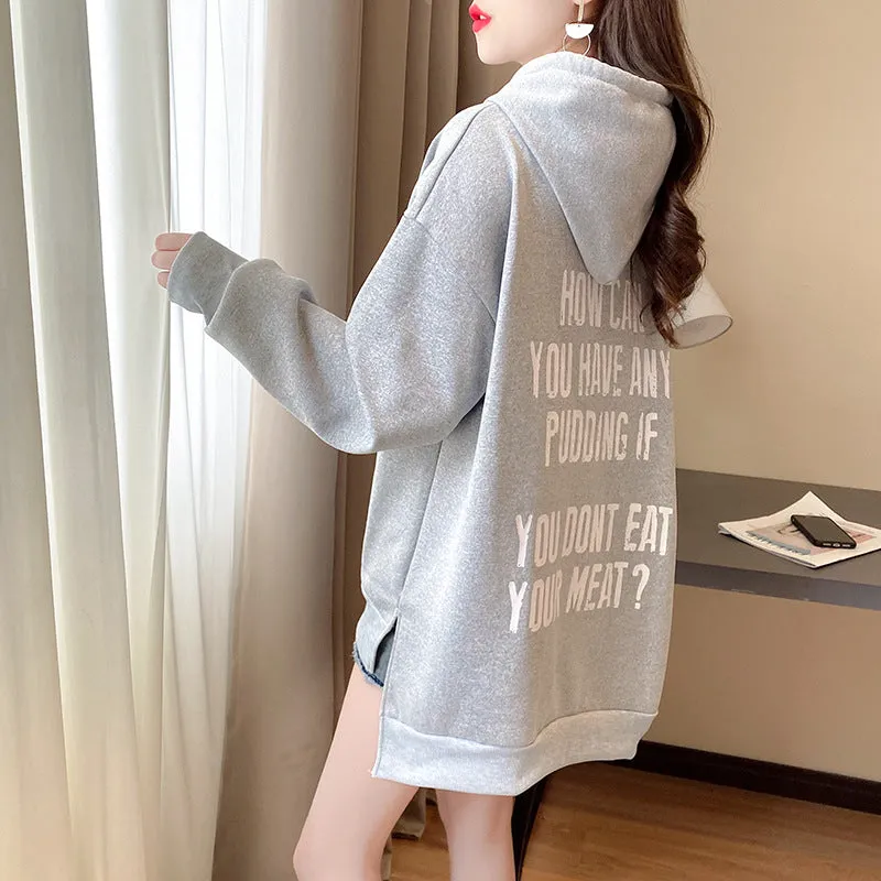 Letter Drawstring Wholesale Thick Women Hoodies