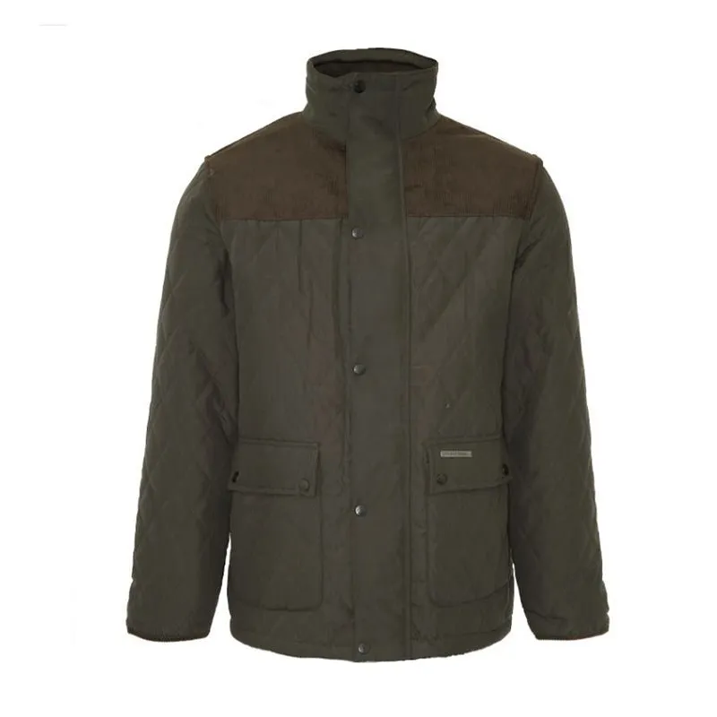 Lewis Quilted Jacket In Green