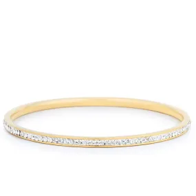 LOVCIA Jewelry Timeless Gold-Plated Crystal Bangle Bracelet