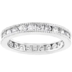 LOVCIA Timeless Milgrain Channel-Set Eternity Ring