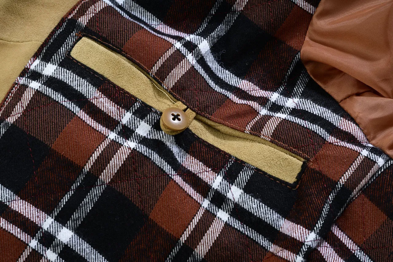 Men's Western Goat Suede Two-Tone Leather Jacket