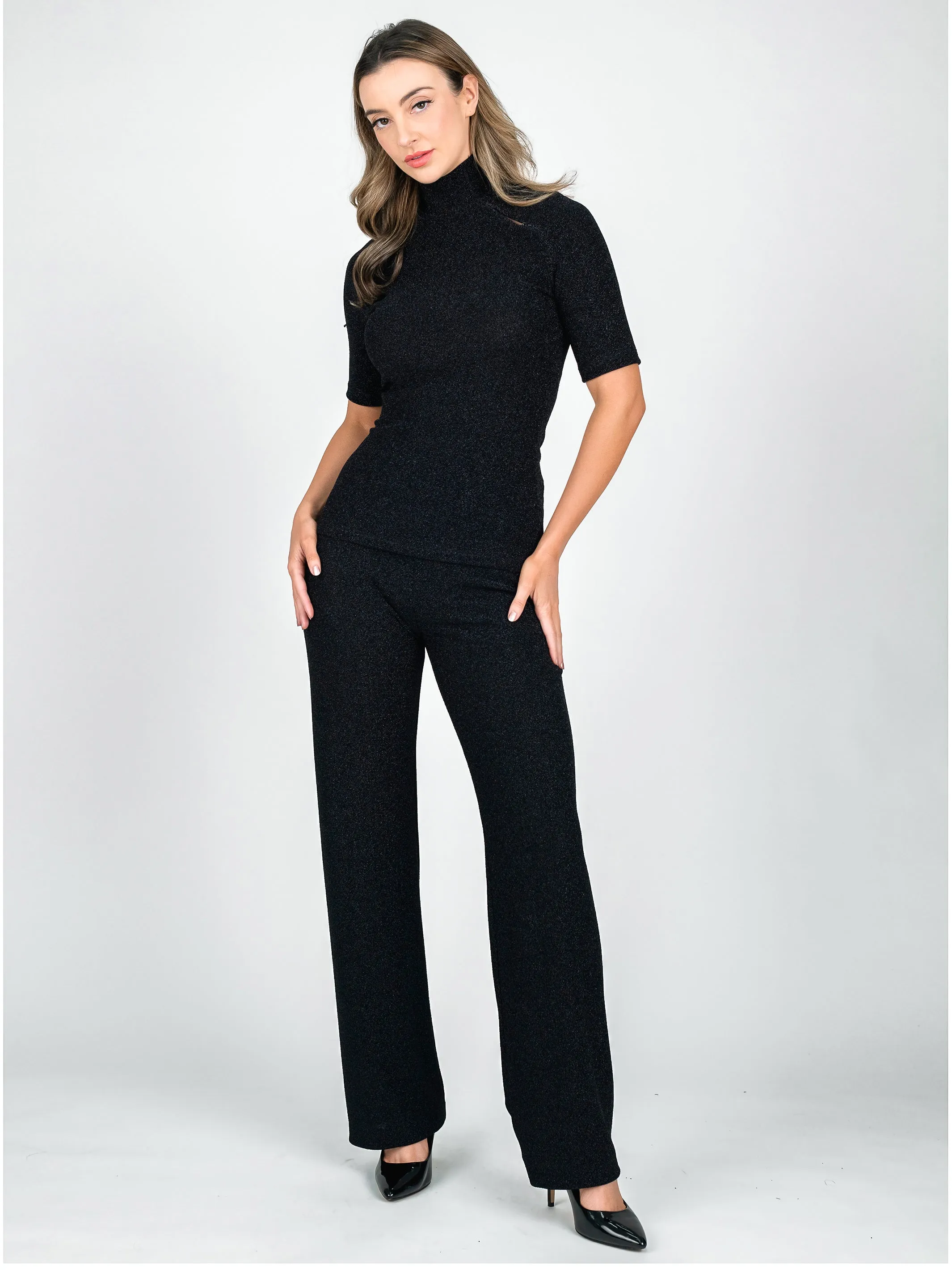 MIDNIGHT Soft Leg Lurex Pant
