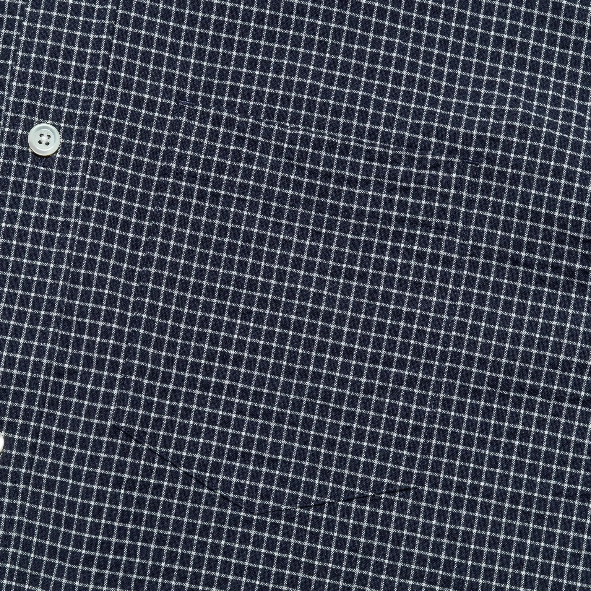 Mo Check Oversized Shirt - Dark Navy